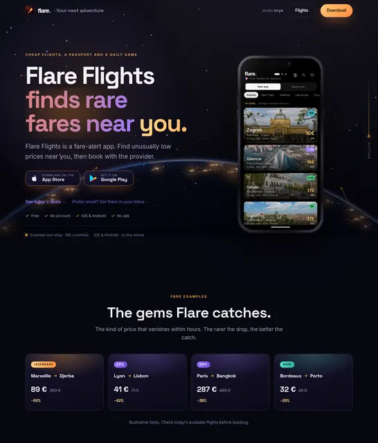 Flare preview